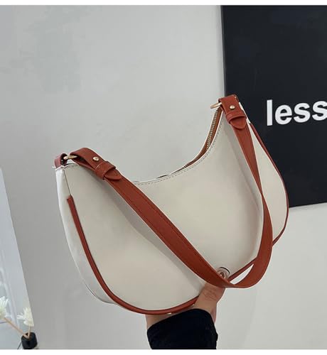 Image of Small Crescent Shoulder Bags for Women, Cute Handbag Mini Clutch Purse Underarm