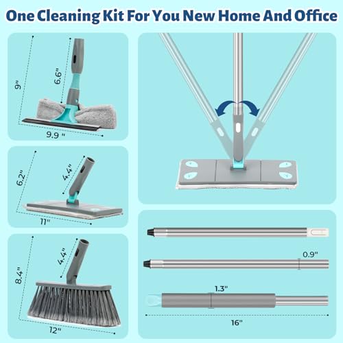 3-in-1 Detachable Broom and Mop Set