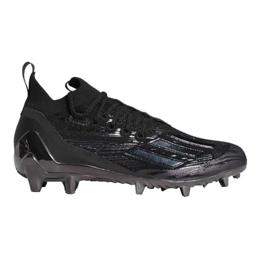 adidas Adizero Primeknit Black Football Cleats Size 8 (Black/Night Metallic
