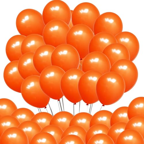 Image of 100 pcs 5 inch Pearl Orange Premium Latex Balloons - Great for Kids, Adult Birthdays, Weddings, Receptions, Baby Showers, Water Fights, or Any Celebration