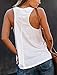 Famulily Sexy Deep V Neck Tank for Women Summer Casual Sleeveless Shirts White M