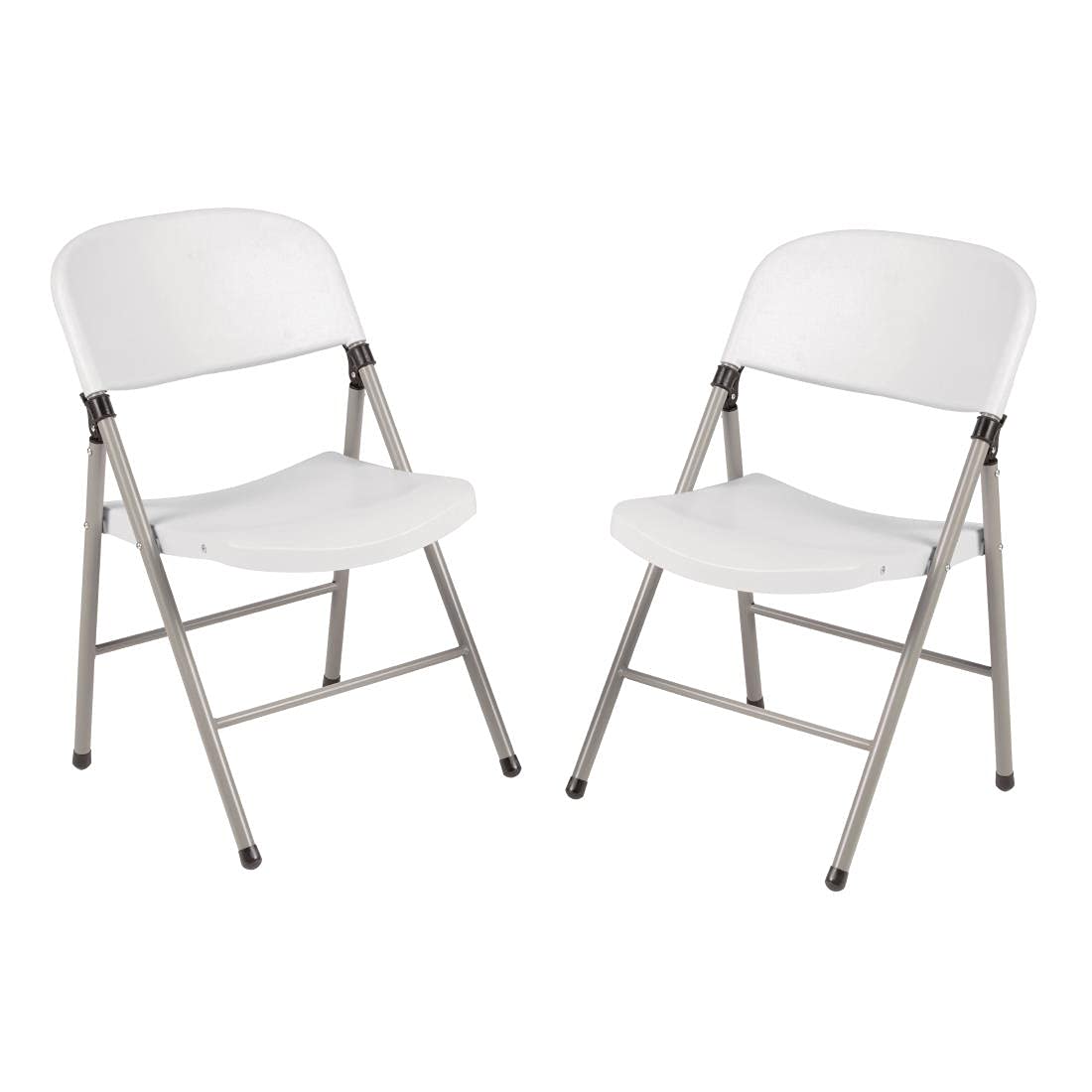 Bolero Lot de 2 chaises pliantes Blanc cassé