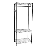 Apollo Hardware 3-Shelf Wire Shelving Garment Rack 14'x24'x60' (Black)