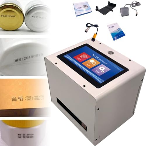 Impresora de inyección de tinta portátil de escritorio, codificador de inyección de tinta en línea de 12.7 mm, impresora de inyección de tinta industrial automática, máquina de codificación de