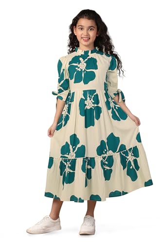 Image of Fashion Dream Girl's Rayon Floral Printed Dress|Girls Dress|Western Dress|Casual Wear
