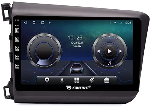 CarPlay Android Auto Autoradio Car Navigation Stereo GPS Radio 9" IPS Touchscreen Headunit Tablet for Honda Civic 2012-2015 if Applicable Octa Core 3G+32G