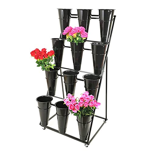 Support roulant pour plantes 4 niveaux pour éviter le manque de place - 2