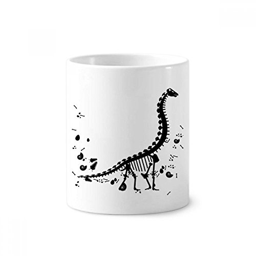 Gobelet céramique os de dinosaure 350ml blanc, pot de rangement design pour stylos