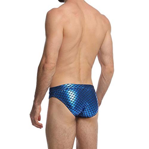Lbjtakdp Glitter Underwear For Men, Mens Dancer Bikini Trunks Boxer Brief Bulge Enhancing Pouch Soft Shorts Breathable Blue #TOP4