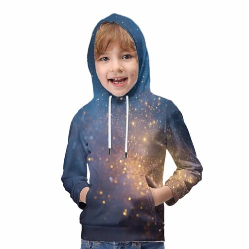 Pull à capuche imprimé 3D nébuleuse pour enfant 8-10 ans confortable - 5