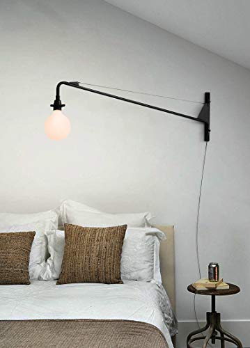 Susuo ブラケットライト アーム式 電球無し 1灯 ブラック ss449407