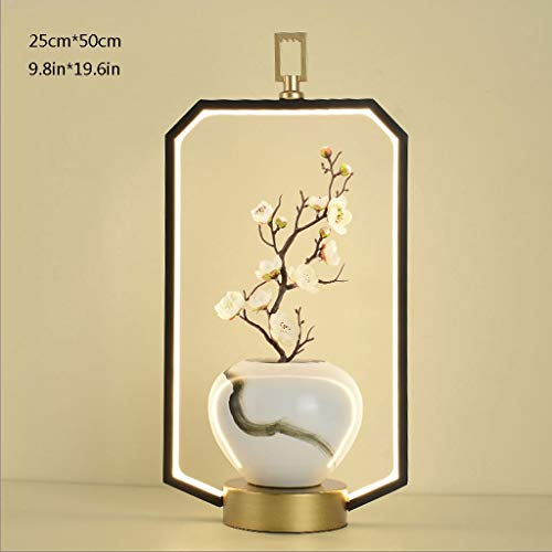 Lampe de bureau en céramique au design zen chinois moderne pour une chambre élégante