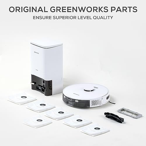Image of Greenworks GRV-3011 Robotic Vacuum Replacement Dirt Disposal Bags, 6-Pack
