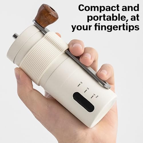 Manual Coffee Grinder - Portable Hand Coffee Grinder with Ceramic Burr, Adjustable Grind Size, 304 Stainless Steel, Ideal for Travel, Camping, and Home Use - Image 3