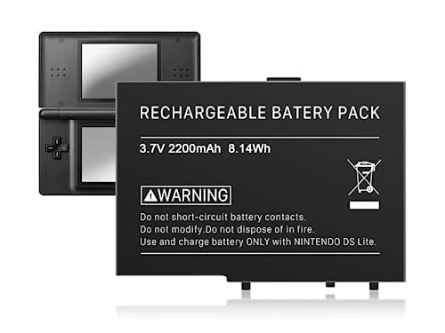 Image of 2200mAh DS Lite Battery, USG-003 Replacement Battery for DS Lite, NDSL Only Game Player B attery New Upgrade (Not for DSi, D S i XL, DSi LL)