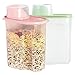 Pamtns Contenitore Ermetico Cereali Alimentare 2 Pezzi Contenitori Ermetici per Riso e CerealiCereali Contenitori Dispenser Cereali Contenitore per Cereali Portatile in Plastica Contenitore Cereali