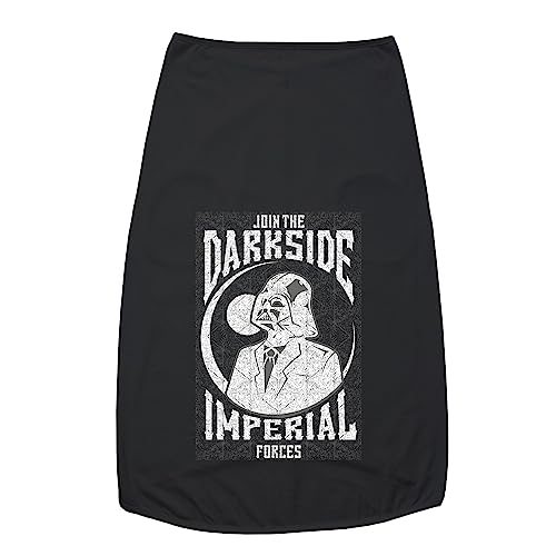 Image of Dog T-Shirt Dark Round Neck Sleeveless Tank /Tee Comfort, Breathable, Lightweight Dog Clothes /Apparel for Small /Medium and Big Dogs Breeds.(Black /S)