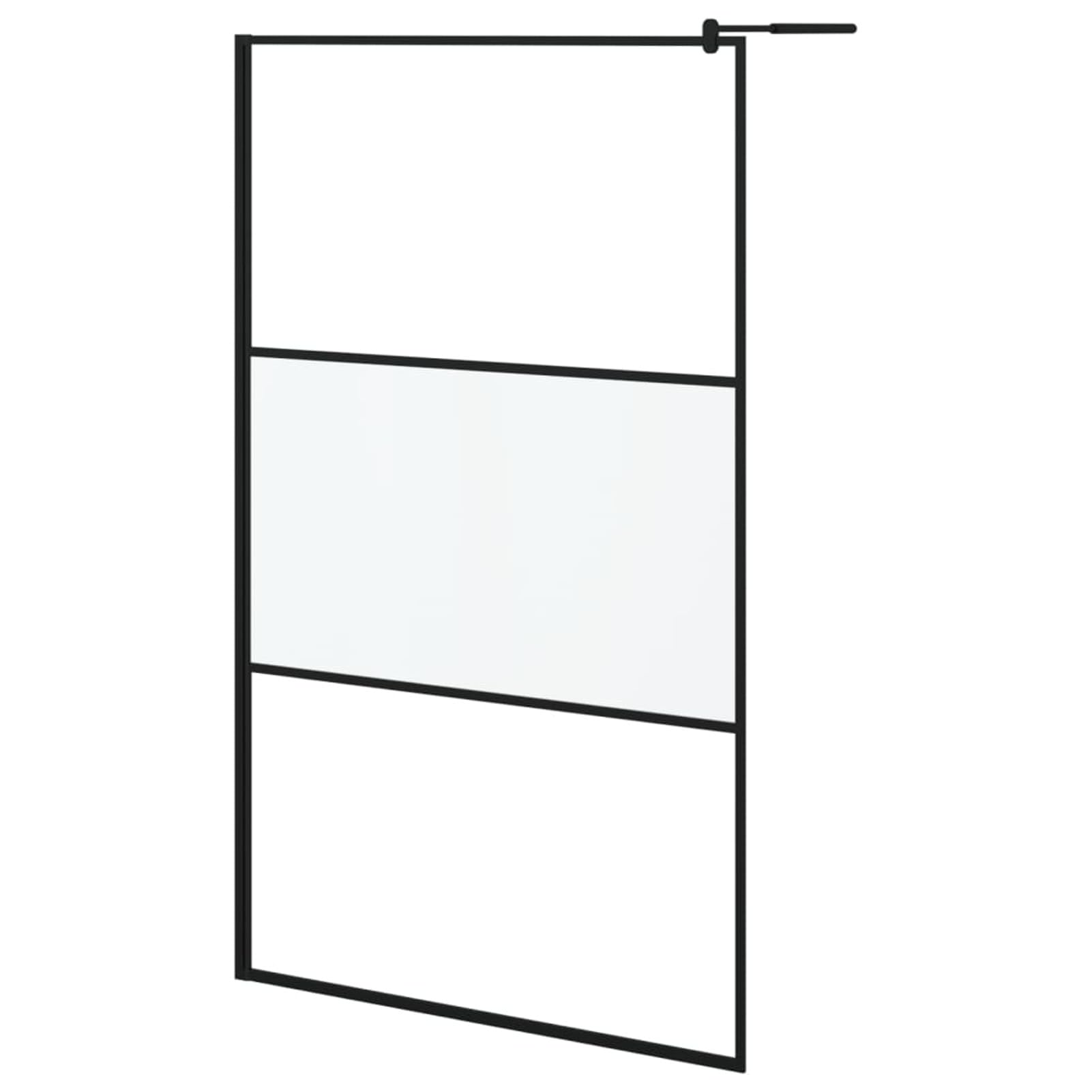 ShGaxin Mampara Ducha accesible Vidrio ESG Esmerilado Negro 115x195 cm, Mampara Bañera, Mampara Baño Ducha, Cabina De Ducha, Mampara Baño