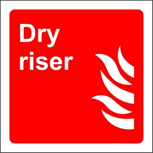 Dry riser fire Safety sign - 1.2mm Rigid plastic 100mm x 100mm : Amazon ...