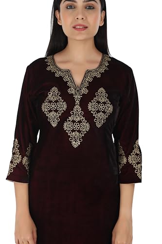 Image of Exquisite Elegance Velvet Kurta Set for Women - Luxurious Style, Unmatched Sophistication