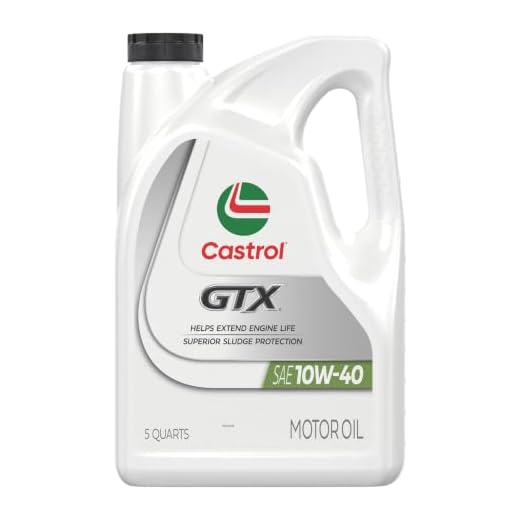 Castrol GTX 10W-40 Conventional Motor Oil, 5 Quarts