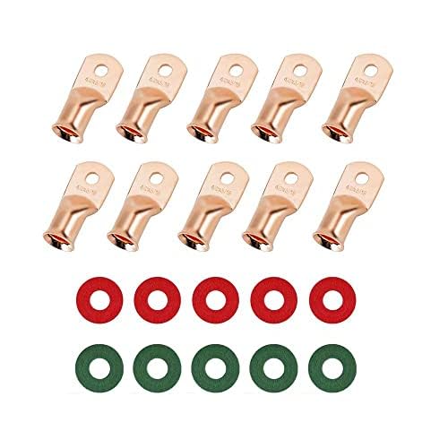 Miniatura 7 de Kit de arandelas anticorrosión de 40 AWG de 516 pulgadas (10 piezas) y terminal de batería (10 piezas), conectores de calibre 0000, lengüetas de