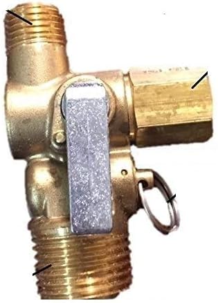 New Air Compressor Tank Manifold w/Built in Ball Valve and 130 PSI Safety Valve