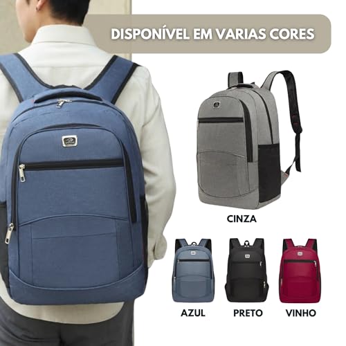 Mochila Masculina Grande Reforçada J'PRIB P/Notebook até 17
