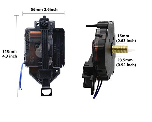 Tikround Original Youngtown 12888 Chime Melody Pendulum Clock Movement With 2 Sets Of Hands 23.5Mm (59/64 Inch) Shaft Length 16Mm (5/8 Inch) Thread Length. #TOP1