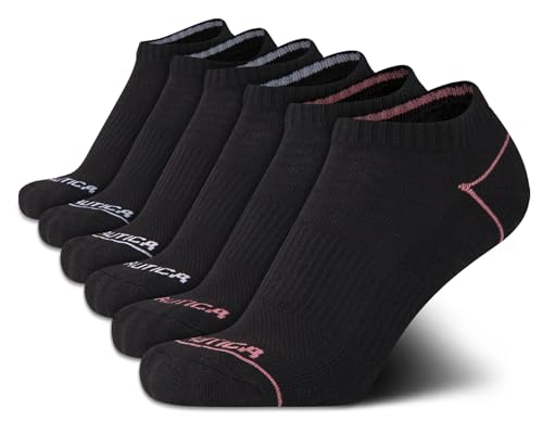Image of Nautica Womens Low Cut Socks - 6 Pack Soft Stretch Breathable Mesh Cushioned Athletic Performance No Show Socks for Women