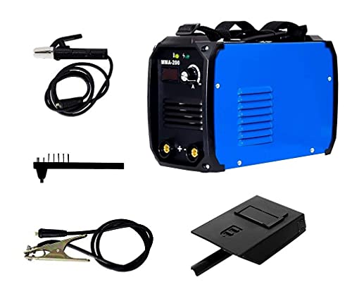 Soldador inverter con accesorios completos. Corriente continua MMA200 Soldadora turboventilada con tecnología IGTB
