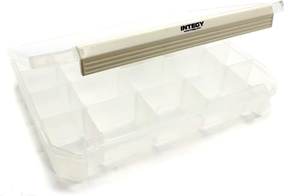 Integy Plastic Storage Box 255x188x43mm for Small Parts & Hardware 20 Compartments