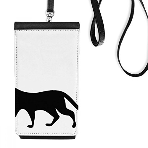 Pochette téléphone en faux cuir suspendue et porte-monnaie artistique chat