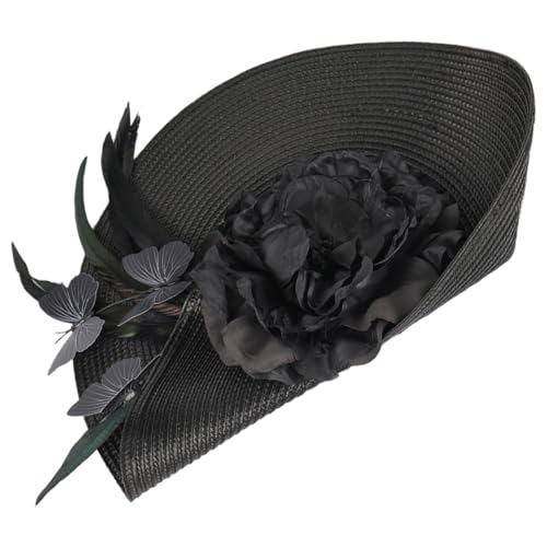 Accessoire coiffure pour mariage chapeau de paille et fleurs chics