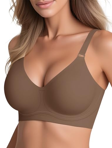 Image of Wireless Bras for Women No Underwire Seamless Buttery Bralettes Smoothing Women's Bras Full Coverage Shapedly Bra