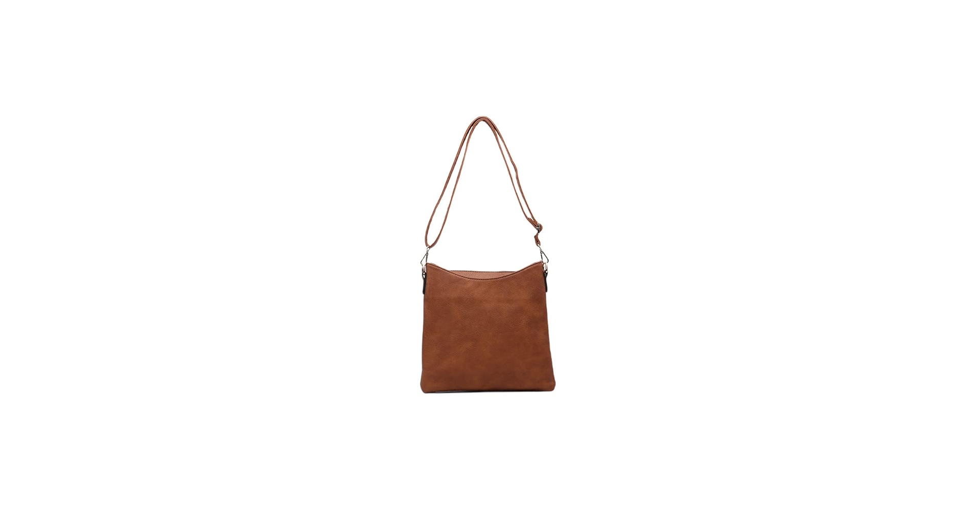 JEN & CO. Emma Vegan Leather Crossbody Bag, Black: Handbags