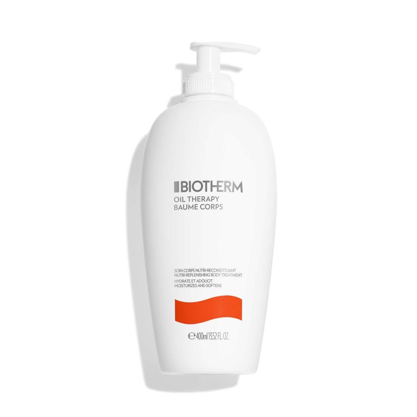 Biotherm Oil Therapy Baume Body Lotion pour le corps, aux huiles précieuses, pour hydrater intensément, spécialement conçue pour les peaux rugueuses et sèches, soin nourrissant de la peau, 400 ml