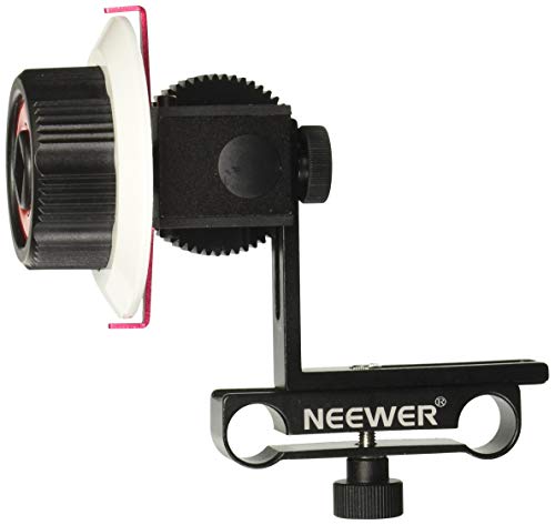 Neewer Follow Focus with Single 15mm Rod Clamp, Adjustbale Gear Ring Belt