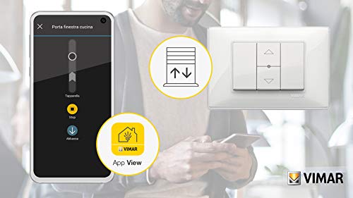 VIMAR 0K14594.01 Plana IoT Shutter Kit, 4 View Wireless Connected Remote Control Remote Control Dual Bluetooth Zigbee Technology White - Image 2