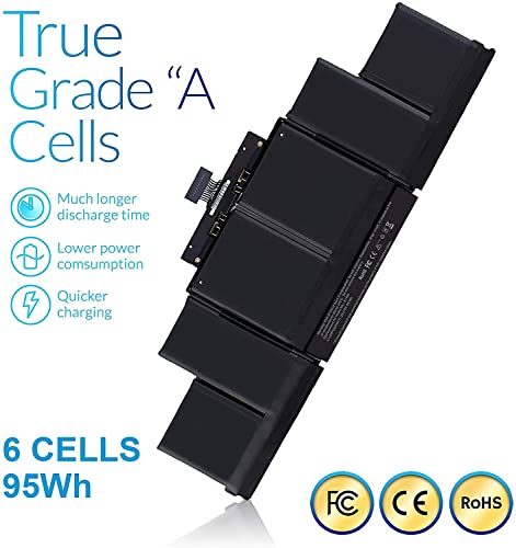 WISTAR A1494 A1398 Battery for MacBook Pro 15 Inch Retina Late 2013 Mid 2014 Early 2015 High Capacity, Black - Image 2