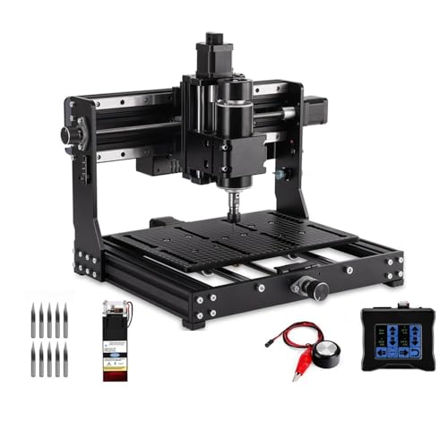 Fresadora 3020 Plus de 3 ejes con husillo de 500 W, máquina de grabado láser DIY con control GRBL, fresadora de PCB, corte y grabador de metal(With 20w laser,With offline)
