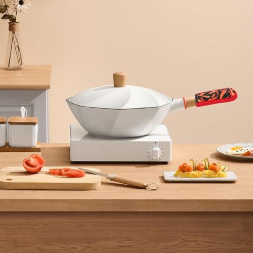 Funda para mango de olla antideslizante Uonlytech de algodón para evitar quemaduras en barbacoas 7