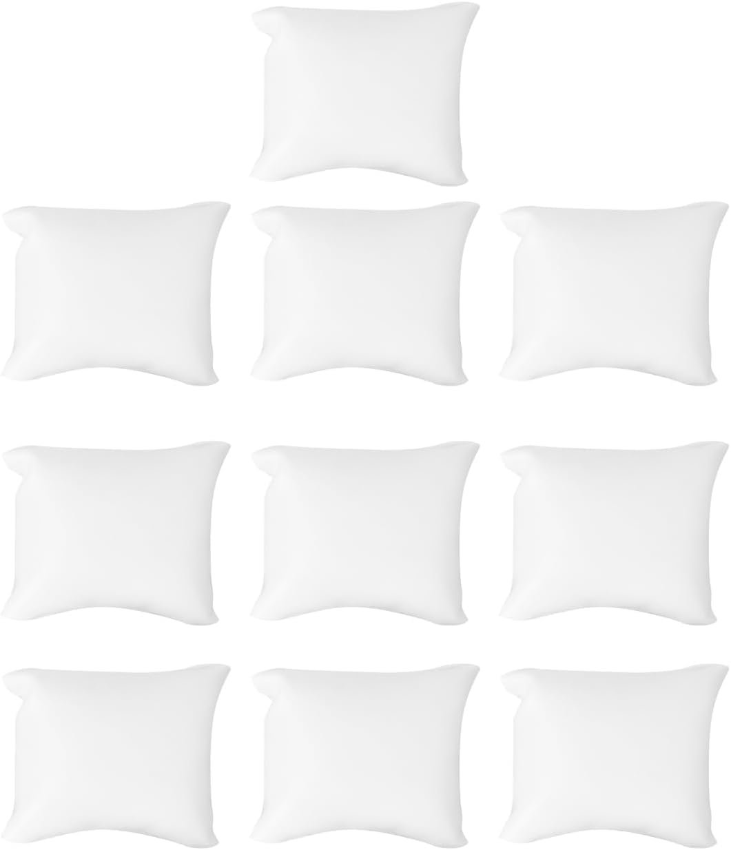 Niltracy Watch Pillow - 10 Pcs Small Bracelet Pillow Jewelry Display Pillow PU Leather Bracelet Watch Pillow Holder Watch Cushion Pillows for Watch Bracelet Jewelry Display (White)