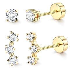 14K Gold Plated-CZ/Set 2