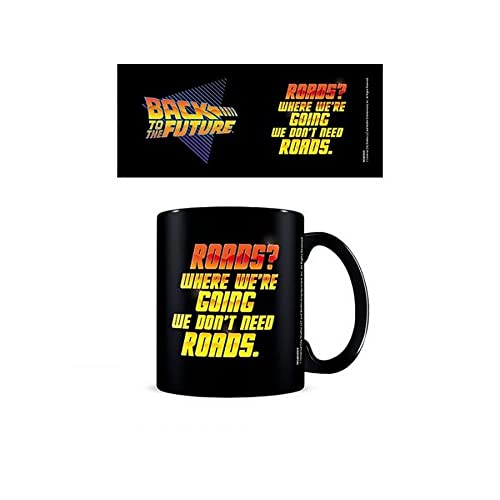 Pyramid International Back to The Future (We Don't Need Roads) Black Mug - 10Oz / 315Ml Ceramic Mug - One Size