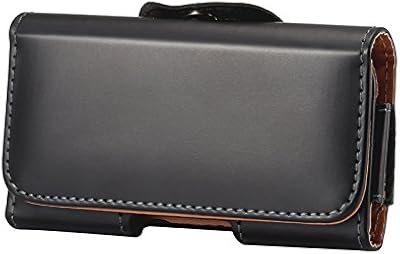 for Samsung Galaxy Note20 Leather Holster, Belt Holster Pouch Case for Samsung Note20 Ultra A71 5G/A81/S20+/s20 Ultra, Universal Glossy Leather Case Holster w Clip for Sony Xperia XA Ultra