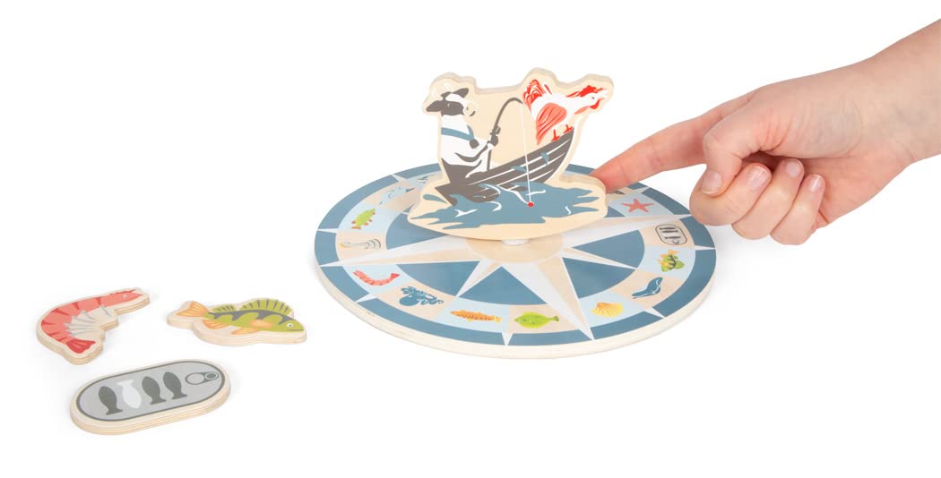 small foot Juego de Pesca 4 Friends, de Madera, diseño Colorido, Incl., Accesorios versátiles, 12285