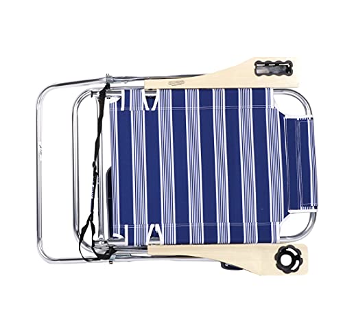 Deluxe Xl Wide Tall Plus Size Aluminum Folding Big Heavy Duty 17 Inches High Seat Beach Chair For Adults, 300 Lb Load #TOP5