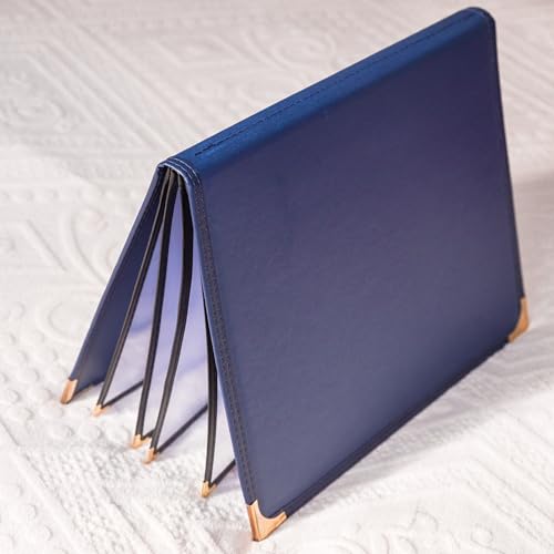 Premium Leather Restaurant Menu Covers 8.5x11 Inch (Set of 2), 4 Page 8 View, Elegant Durable Menu Holder for Upscale Dining, Restaurants, Hotels & Events