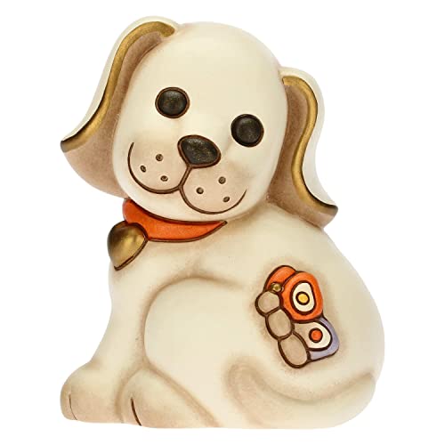 THUN - Cane con Farfalla - Living, Icone, Animali e Minianimali - Ceramica Dipinta a Mano - 9,2x8,5x11,5 cm h